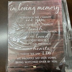 In Loving Memory sign